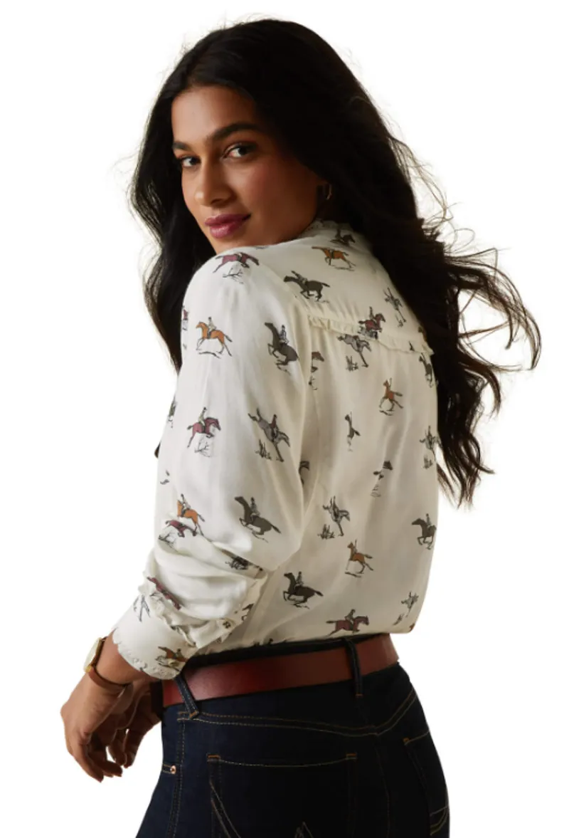 Ariat Womens Clarion Blouse Fresh Print-1